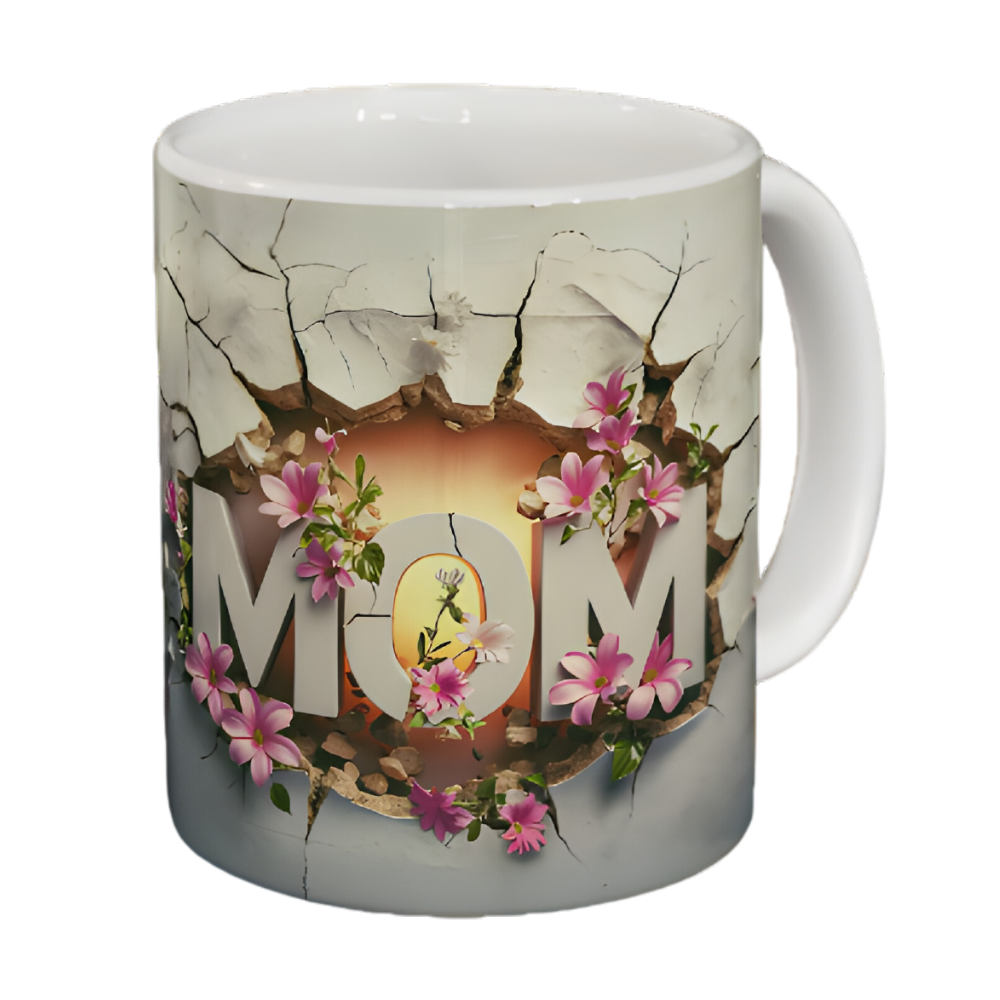 Blooming Mom Ceramic Mug, (11oz)