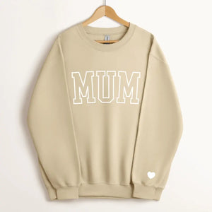 Personalized Mum Sweatshirt with Kid Names on Sleeve
